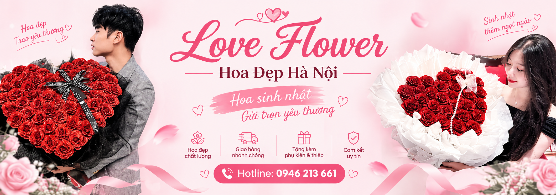 banner shop hoa love flower